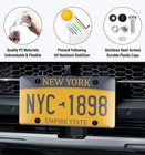 2 Pack Clear License Plate Covers License Plate Protector Unbreakable Tag Holder