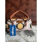 Wrangler Southwestern Aztec Print Barrel Crossbody Bag Brown Western Nwt