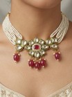 Indian Bollywood Style Bridal Choker Necklace Kundan Wedding Faison Jewelry Set