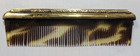 Vintage Tortoise Shell Celluloid Shell Comb W bronze Tone Edge Pocket Comb