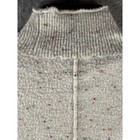 Loft Womens Cream Oatmeal Confetti Fleck Mock Neck Boucle Sweater Size M