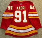 Nazem Kadri Flames Game Worn Jersey -loa Photo Matched - Heavy Wear Repairs    