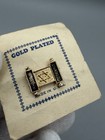 Vintage Star Of David Torah Scroll Brooch Gold Plated Judaica Pin Made Usa  1003