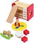 Wooden Dollhouse Furniture Set For Kids 3  With Bunk Beds   Accessories