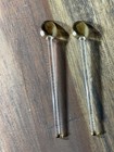 4    Vintage Blown Glass Spoon Swizzle Sticks Set Of 2