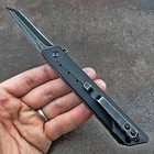 Vortek Tango Black Tanto Blade Ball Bearing Flipper Edc Folding Pocket Knife
