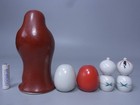 Vintage Kutani Daruma   Kokeshi Set 5pcs Japanese Folk Art