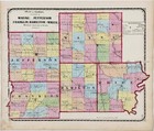 1871 Illinois County Map  Wayne  Jefferson  Franklin  Hamilton  White   16x13 