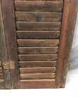 Antique Wood 19x25 Louvered Interior Half Bi Fold Window Shutters Old 372-25b