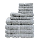 Mainstays 10 Piece Towel Set With Upgraded Softness   Durability  Grey