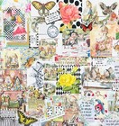 Alice In Wonderland Junk Journal Scrapbook Kit  60  Papers Pictures Quotes  xa62
