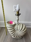 Vintage Large Mid Century Retro Shell Seashell Table Lamp Ocean Beach Nautical