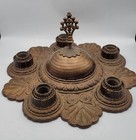 Antique 1920 s 5-light Flush Mount Ceiling Light Fixture  Orig  Paint  