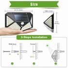 100 Led Solar Power Wall Light Waterproof Outdoor Pir Motion Sensor Path Lamp