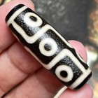 Tibetan Natural Agate Dzi Bead 9eyes Beads Amulet Tibet Protective Talisman