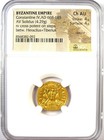 Constantine Iv Gold Av Solidus Byzantine Coin 668-685 Ad Certified Ngc Choice Au