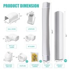 3  W 9 5 17 1ft Line Cover Set For Mini Split Central Air Conditioner Decorative
