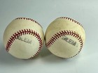 Set Of 2 Rawlings Official National League Balls L  S  Coleman Jr   blem  Vtg 