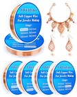  6 Rolls 6 Size Jewelry Making Copper Wire Kit - Pure 18 20 22 24 26 28 Gauge 1