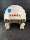 Vtg Riddell Vsr4 L Used Worn Metallic White Football Game Helmet Cards Jets  R