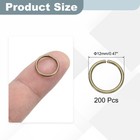 200 Pcs Open Jump Rings  12mm Split Metal Ring 1 2mm Thick Connect  Bronze
