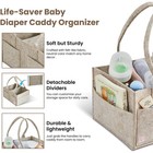 Ciuifoiy Upgraded Baby Diaper Caddy Organizer  Portable Nursery Storage Bin W   