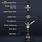 Hookah Set With Everything 4 Hose -  22  Premium Hookah Shisha Set With Glass Va