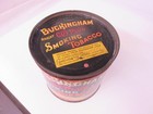 Vintage Advertising Empty Buckingham  Round Canister  Tobacco Tin   288-i