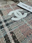 Chanel Beaut   Medium Plaid Tote Pink Sequin Cc Logo Snap Closure W  Hang Tag