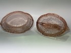 Vtg Boyds Pink Swan Hen Hon Glass Dish Candy Bowl W lid Bird Depression Glass