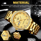 Waterproof Gold Men s Watch Classic Stainless Steel Quartz Analog Business Gift