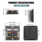 6 Way Blade Fuse Box Block Fusebox Holder Auto Marine Bus Bar Car Kit 12v 24v Us