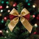 Gold Ribbon For Christmas Tree 2 1 2 Inch X 10 Yards  