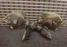 2 Pairs Of Vintage Solid Brass Couples Fish Figurine Statues Anniversary Gifts