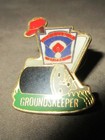 3 Vintage Little League Baseball Umpire  Officer   Rare Grounds Keeper Pins