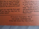 How To Operate Lionel Trains   Accessories     Copyright 1953     Excellent Cond 