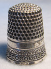  1255 Sterling Silver  Thimble - Stern Bros    size 6  C1890 
