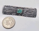 Vintage Sterling Silver 925 Native American Turquoise Detailed Pin Brooch