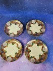Lot Of 4 Antique Satsuma Japanese Hand Painted Plates Flowers Gold 6 5 