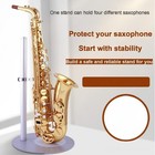 New Design Acrylic aluminum Pole Aluminum Base Double Saxophone Display Stand