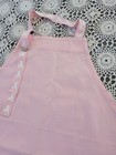 Food Network Chef s Apron Pink Heavy Cotton Twill W  Front Pockets 26 x35 