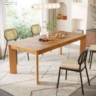 62 In  Walnut Modern Dining Table With 4 Legs  Seats 4-6