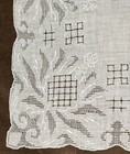 Vintage Linen Dainty Wedding Handkerchief Embroidered With Drawnwork - Exquisite
