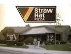 Straw Hat Pizza Logo Miniature 3d Printed Sign Replica Diorama Fan Art 6  Tall