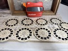 Vintage View Master 3d Viewer Red Viewmaster Toy Slide Viewer   9 Movie Reels