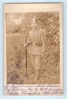 Wwi German Soldier Rifle Field Gear Helmet Ammo Pouches Real Photo Postcard