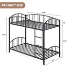 Metal Bunk Bed Twin Over Twin Bunkbeds Frame Sturdy Steel Bed For Kids Boys Girl