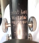 Antique Ernst Leitz Wetzlar Microscope No  302101 Black No Light Source