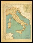 Vintage Map Of Italy Wall Art Original Atlas Venice Roma Firenze Napoli Antique