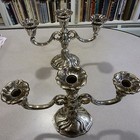 Vintage Pair Matching 10  Candelabras 835 Silver 1116 Grams Excellent Condition